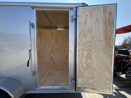 New 2026 Car Mate Trailers 6X12 EC-HD Enclosed Trailer - Silver Frost w/ Barn Doors - 7000# GVWR