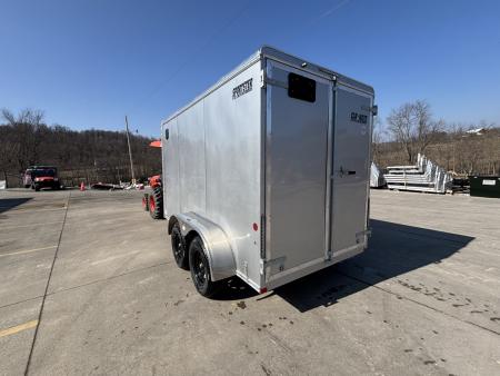 New 2026 Car Mate Trailers 6X12 EC-HD Enclosed Trailer - Silver Frost w/ Barn Doors - 7000# GVWR
