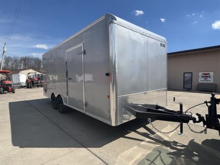 New 2026 Car Mate Trailers 8 1/2 X 20 Custom Car Enclosed Trailer - Silver Frost W/ Ramp Door/Get Out Man Door - 9990# GVWR
