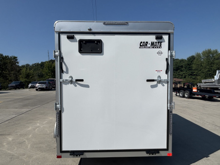 New 2025 Car Mate Trailers 6x10 Sportster Enclosed Trailer - Crystal White w/ Ramp - 2990# GVWR