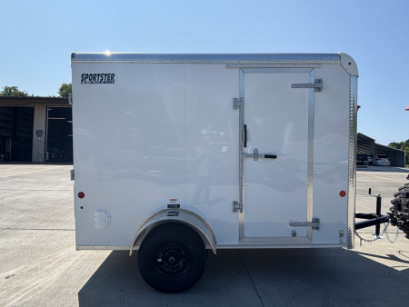 New 2025 Car Mate Trailers 6x10 Sportster Enclosed Trailer - Crystal White w/ Ramp - 2990# GVWR