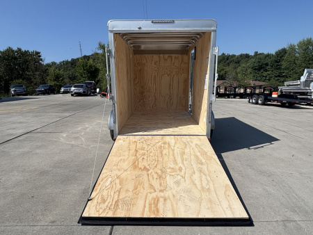 New 2025 Car Mate Trailers 6x10 Sportster Enclosed Trailer - Crystal White w/ Ramp - 2990# GVWR