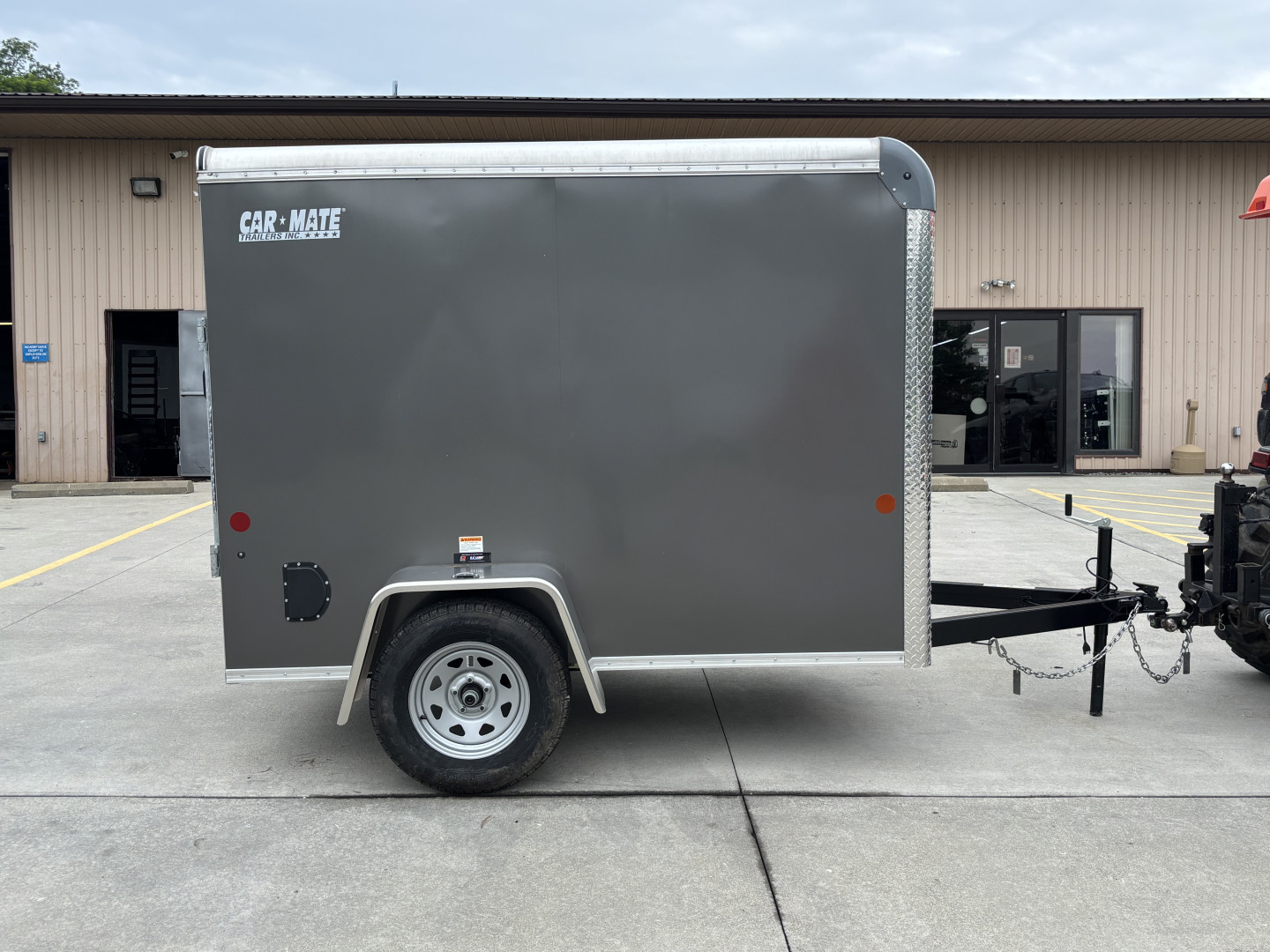 New 2025 Car Mate Trailers 5x8 Custom Cargo Enclosed Trailer - Charcoal Gray - 2990# GVWR