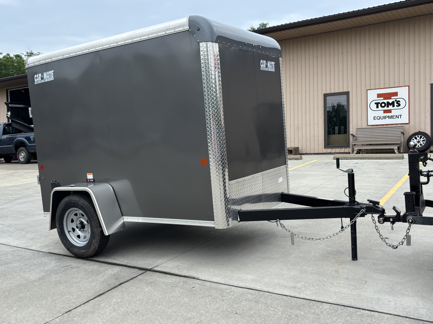 New 2025 Car Mate Trailers 5x8 Custom Cargo Enclosed Trailer - Charcoal Gray - 2990# GVWR