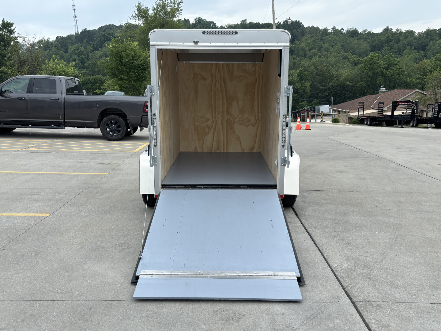 New 2025 Car Mate Trailers 5x8 Custom Cargo Enclosed Trailer - Charcoal Gray - 2990# GVWR