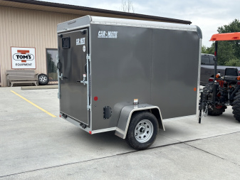 New 2025 Car Mate Trailers 5x8 Custom Cargo Enclosed Trailer - Charcoal Gray - 2990# GVWR
