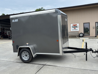 New 2025 Car Mate Trailers 5x8 Custom Cargo Enclosed Trailer - Charcoal Gray - 2990# GVWR