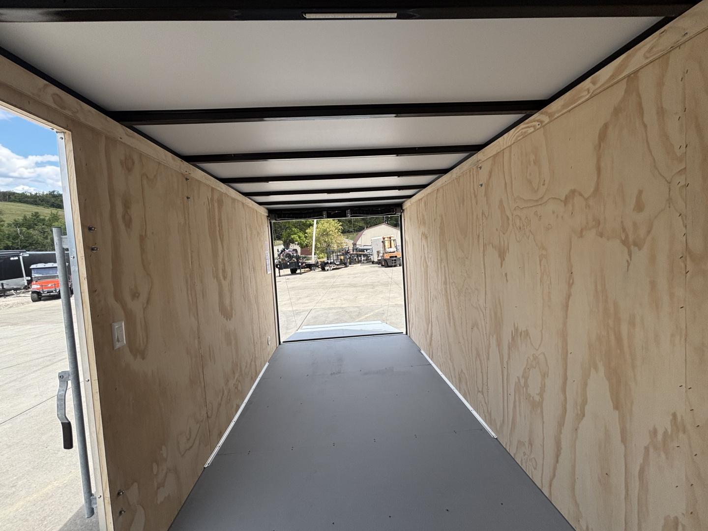 New 2025 Car Mate Trailers 7X16 Custom Cargo HD Enclosed Trailer - Contractor Package (w/ Ladder & Ladder racks) - Black w/ Ramp - 7000# GVWR