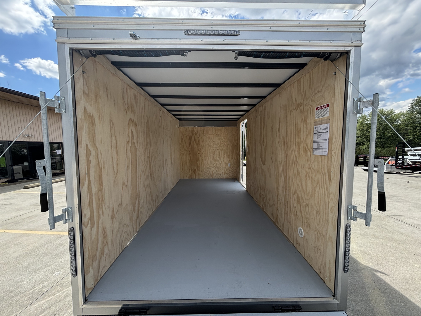 New 2025 Car Mate Trailers 7X16 Custom Cargo HD Enclosed Trailer - Contractor Package (w/ Ladder & Ladder racks) - Black w/ Ramp - 7000# GVWR