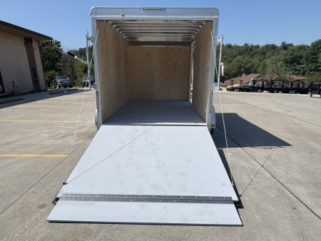 New 2025 Car Mate Trailers 7x12 Custom Cargo HD Enclosed Trailer - Silver Frost w/ Ramp - 6" Additional Height - 7000# GVWR
