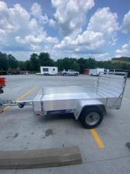 New 2026 Aluma Trailers 548 ESA Aluminum Utility Trailer w/ Ramp & 12  Side Kit - 2000# GVWR