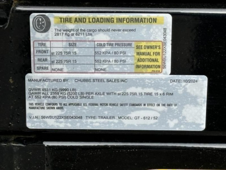 New 2026 Griffin Trailers GT 6X12 Dump Trailer w/ 36" Sides - 9990# GVWR