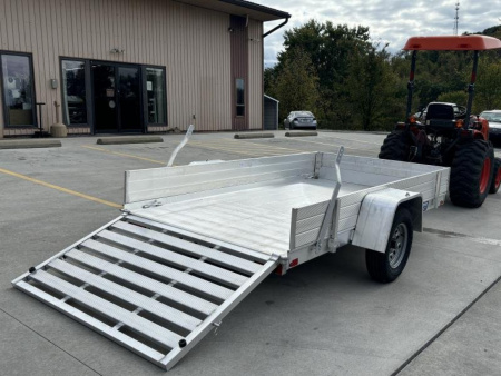 New 2026 Aluma Trailers 6310ES Aluminum Utility Trailer W/ Ramp & 12" Side Kit - 2000# GVWR