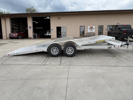 New 2026 Aluma Trailers 8220H-TILT Aluminum Car Hauler Tilt Trailer - 9990# GVWR