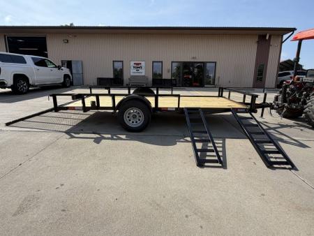 New 2026 Quality Trailers 77 X14' Pro Series Single Axle ATV/Utility Trailer W/ Side Load Ramps - 2990# GVWR