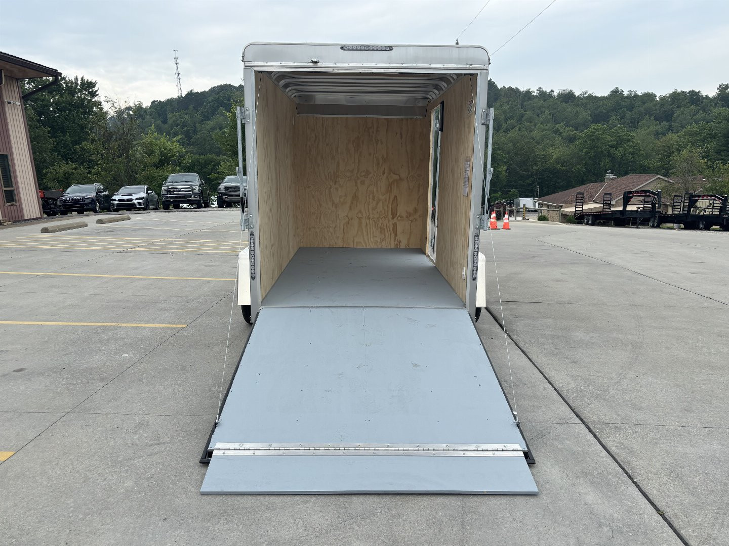 New 2025 Car Mate Trailers 6X12 Custom Cargo Enclosed Trailer - Charcoal Gray W/ Ramp Door - 2990# GVWR