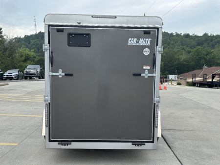 New 2025 Car Mate Trailers 6X12 Custom Cargo Enclosed Trailer - Charcoal Gray W/ Ramp Door - 2990# GVWR