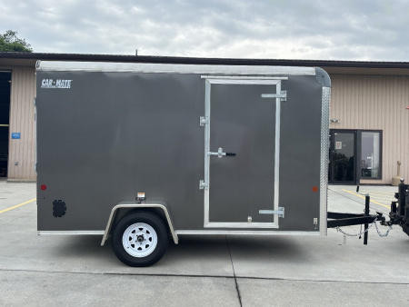 New 2025 Car Mate Trailers 6X12 Custom Cargo Enclosed Trailer - Charcoal Gray W/ Ramp Door - 2990# GVWR