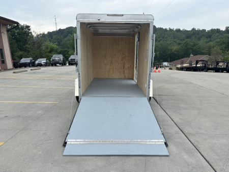 New 2025 Car Mate Trailers 6X12 Custom Cargo Enclosed Trailer - Charcoal Gray W/ Ramp Door - 2990# GVWR