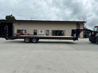 New 2025 Quality Trailers 28' Gooseneck (24'+4' Pop-Up Dove Tail) Professional Grade - 17000# GVWR