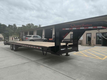 New 2025 Quality Trailers 28' Gooseneck (24'+4' Pop-Up Dove Tail) Pro Series - 17000# GVWR