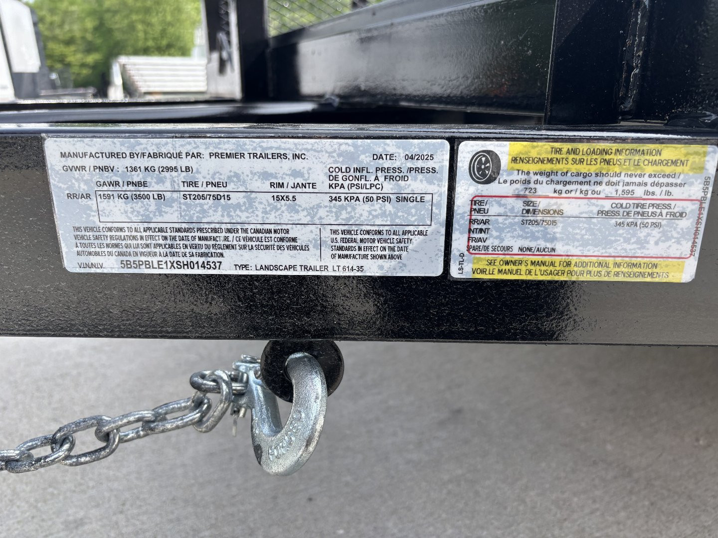 New 2026 Premier Trailers 76"X14' Utility Trailer W/ Side Load Ramp - 2995# GVWR