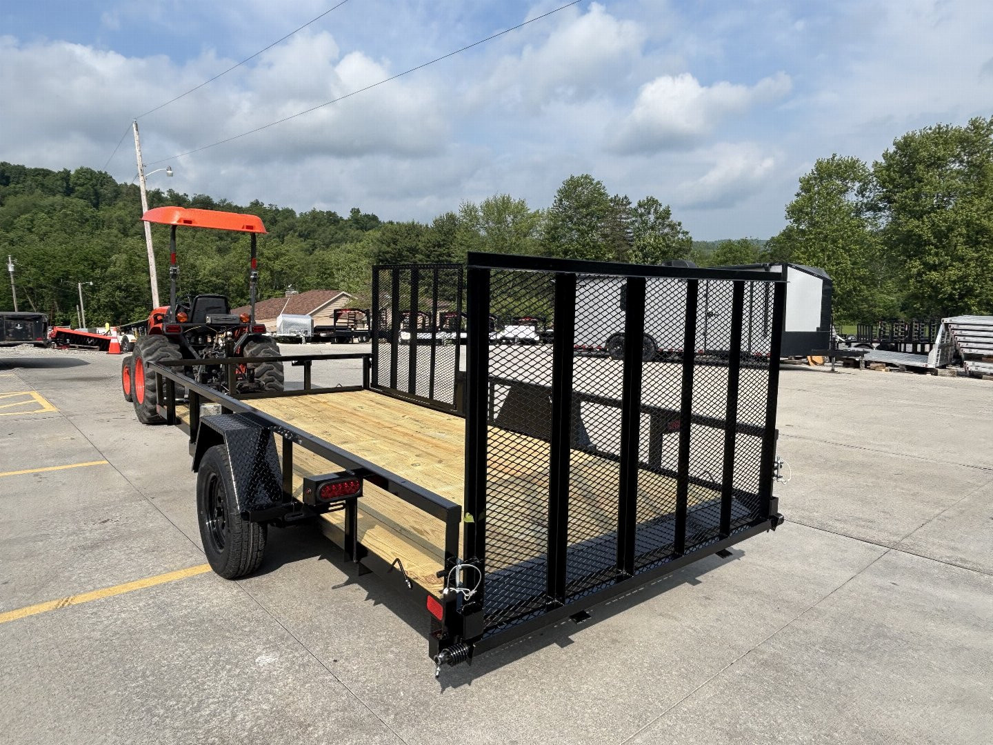 New 2026 Premier Trailers 76"X14' Utility Trailer W/ Side Load Ramp - 2995# GVWR