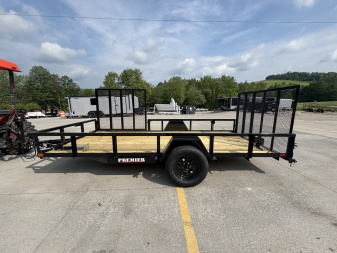 New 2026 Premier Trailers 76"X14' Utility Trailer W/ Side Load Ramp - 2995# GVWR
