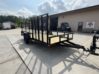 New 2026 Premier Trailers 76"X14' Utility Trailer W/ Side Load Ramp - 2995# GVWR