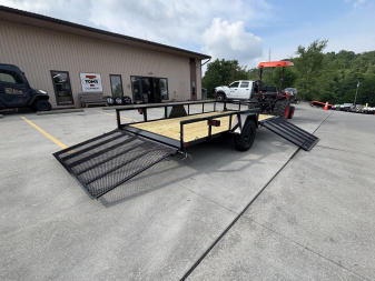 New 2026 Premier Trailers 76"X14' Utility Trailer W/ Side Load Ramp - 2995# GVWR