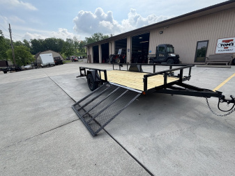 New 2026 Premier Trailers 76"X14' Utility Trailer W/ Side Load Ramp - 2995# GVWR