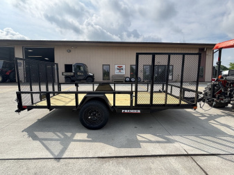 New 2026 Premier Trailers 76"X14' Utility Trailer W/ Side Load Ramp - 2995# GVWR