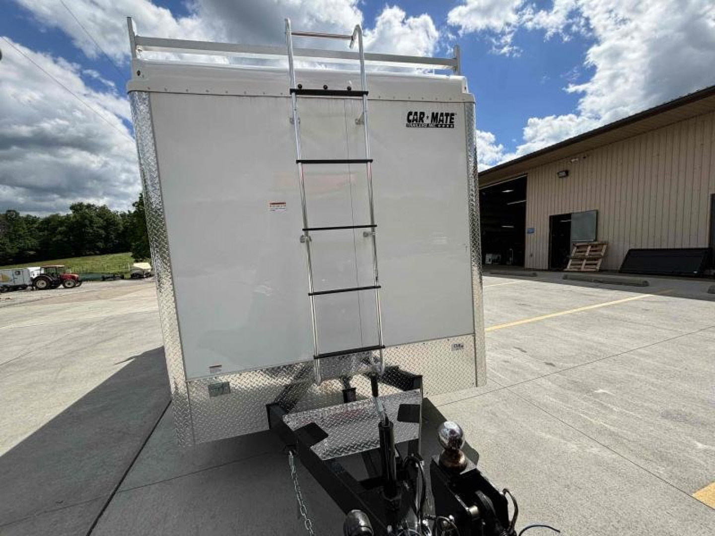 New 2024 Car Mate Trailers 7X14 Custom Cargo HD Enclosed Trailer - Contractor Package - Crystal White W/ Barn Doors - 7000# GVWR
