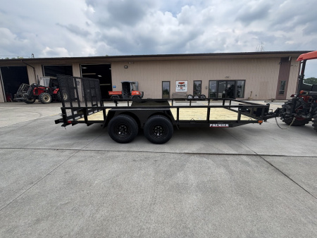 New 2025 Premier Trailers 82 X16' Utility Trailer W/ Adjustable Coupler - 7K Jack and Tool Box - 9990# GVWR