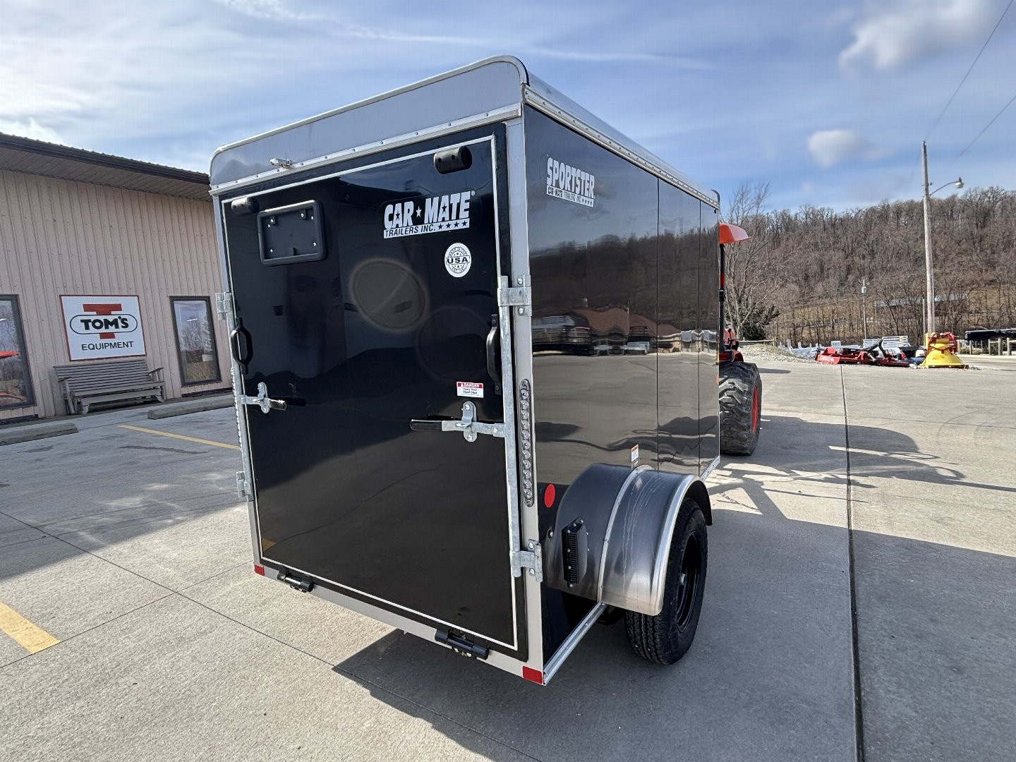 New 2025 Car Mate Trailers 5X8 ECV Enclosed Trailer W/ Ramp Door - 2990# GVWR- Black -