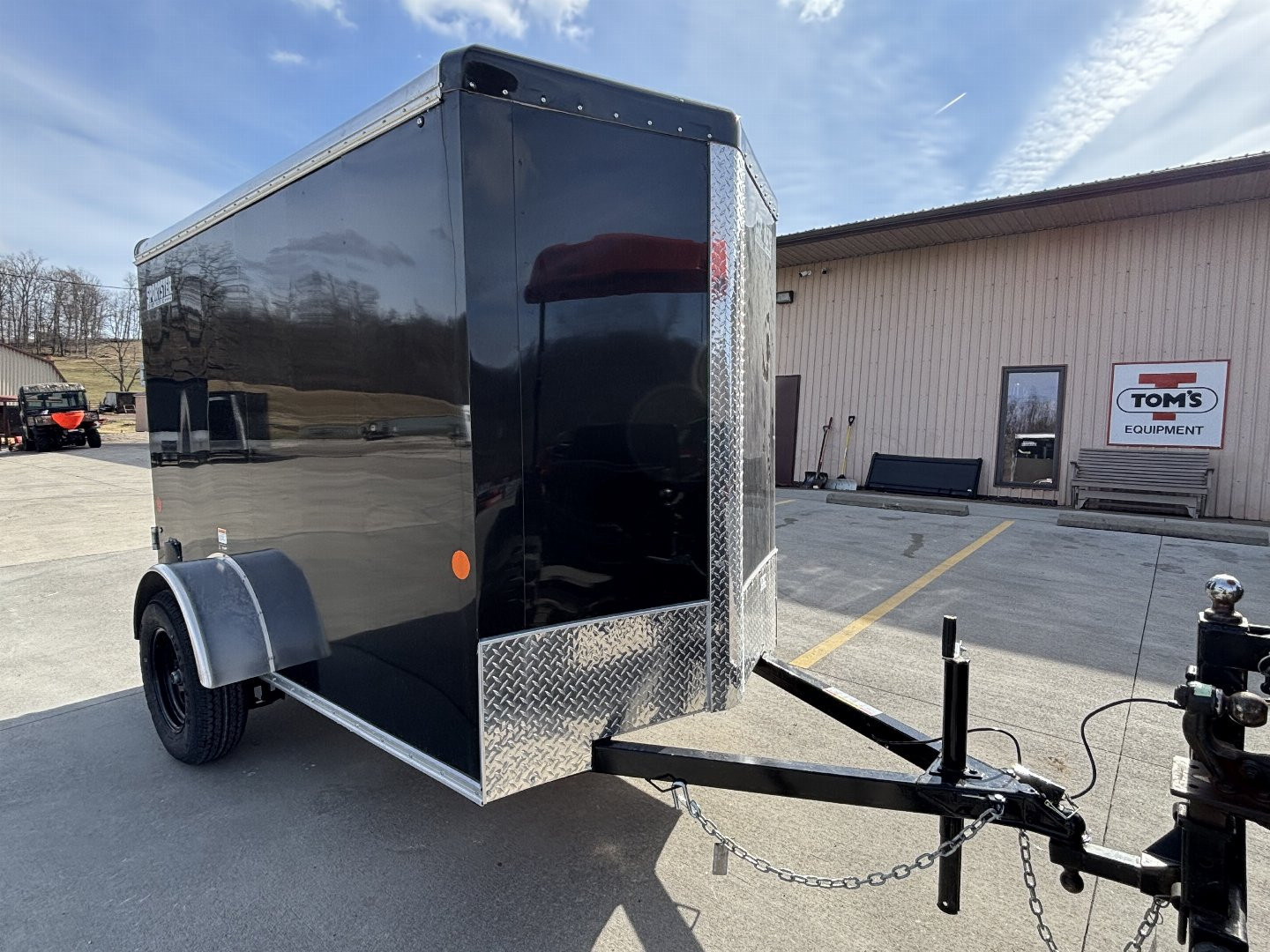 New 2025 Car Mate Trailers 5X8 ECV Enclosed Trailer W/ Ramp Door - 2990# GVWR- Black -
