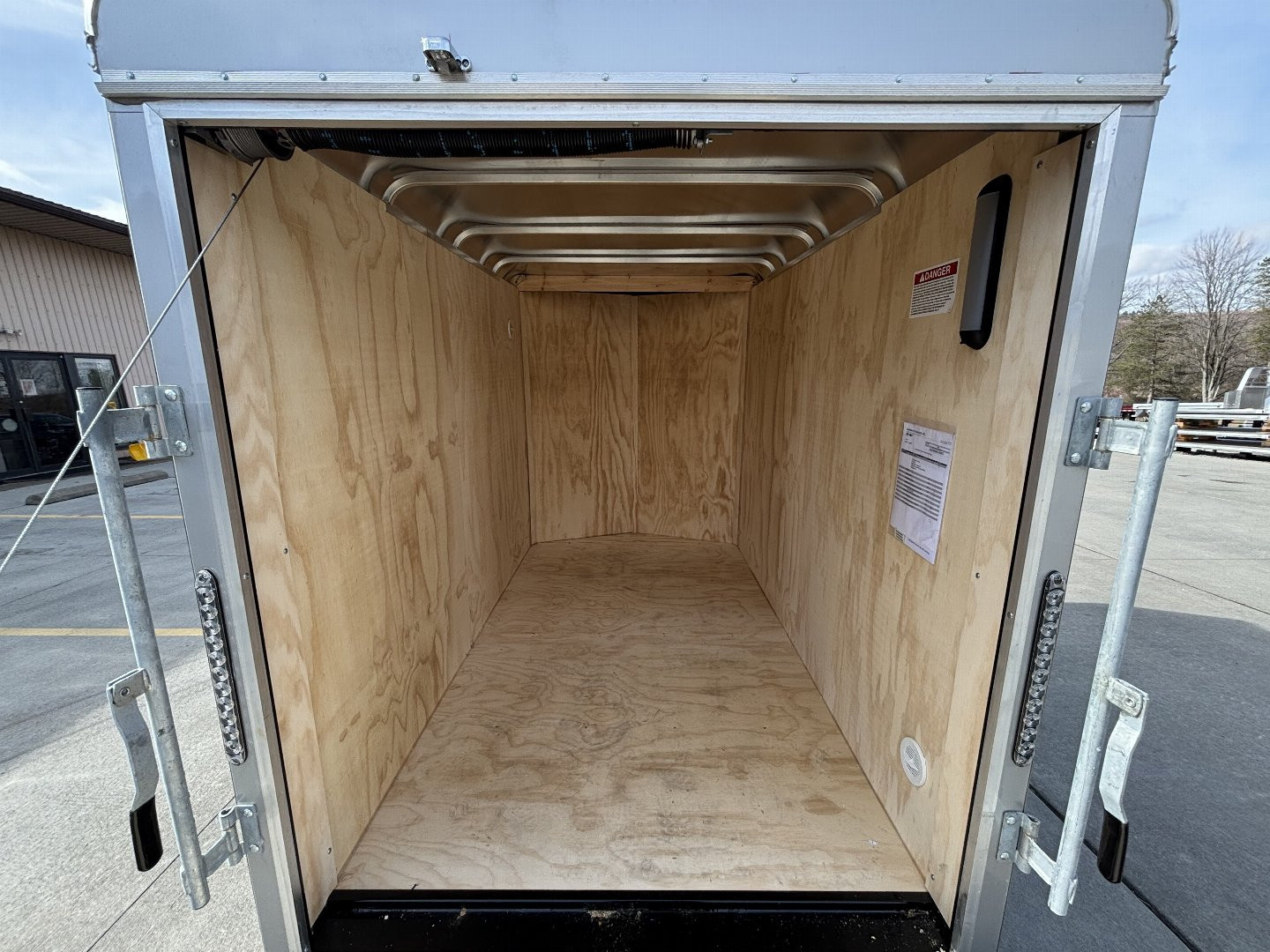 New 2025 Car Mate Trailers 5X8 ECV Enclosed Trailer W/ Ramp Door - 2990# GVWR- Black -