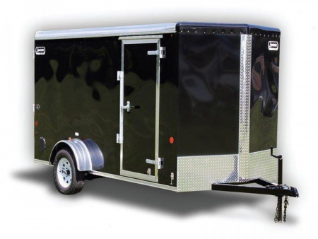 New 2025 Car Mate Trailers 5X8 ECV Enclosed Trailer W/ Ramp Door - 2990# GVWR- Black -