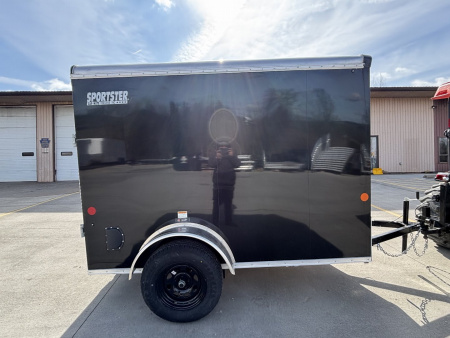 New 2025 Car Mate Trailers 5X8 ECV Enclosed Trailer W/ Ramp Door - 2990# GVWR- Black -