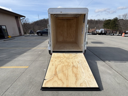 New 2025 Car Mate Trailers 5X8 ECV Enclosed Trailer W/ Ramp Door - 2990# GVWR- Black -