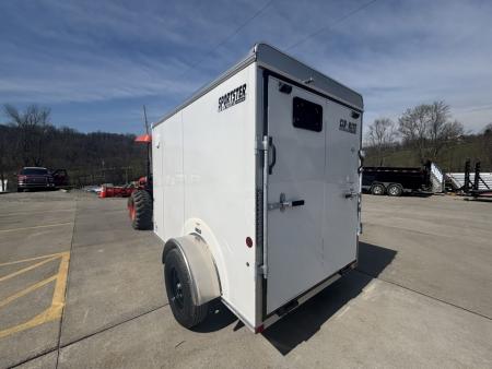 New 2026 Car Mate Trailers 5X8 V-Sport Enclosed Trailer - Crystal White W/ Ramp Door - 2990# GVWR