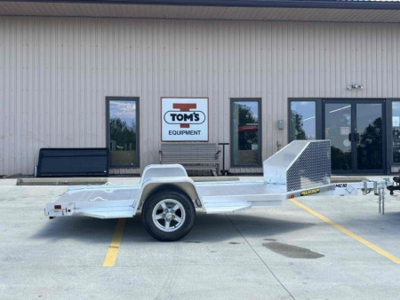 New 2026 Aluma Trailers MC10S-R Aluminum Motorcycle Trailer W/ Slide Out Ramp - 2000# GVWR
