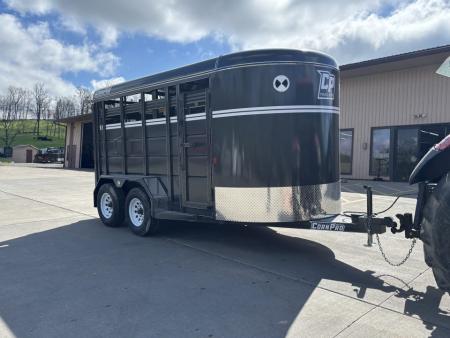 New 2026 CornPro Trailers 6 x 14 Stock Trailer Charcoal Gray - MODEL SB-14 6S -- 7000# GVWR