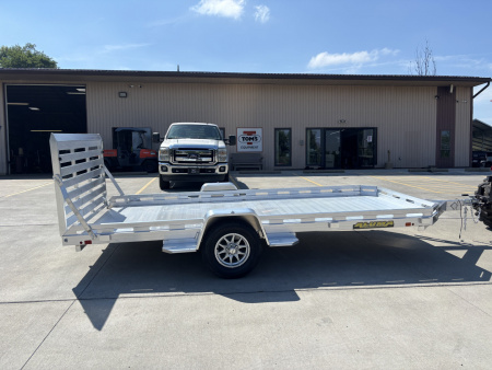 New 2026 Aluma Trailers 7814S -TG Aluminum Utility Trailer W/ Ramp - 2990# GVWR