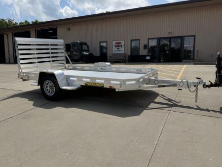 New 2026 Aluma Trailers 7712 H Aluminum Utility Trailer W/ Ramp - 2990# GVWR
