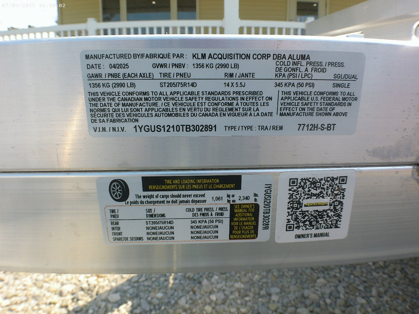 New 2026 Aluma 7712H-S-BT Utility Trailer