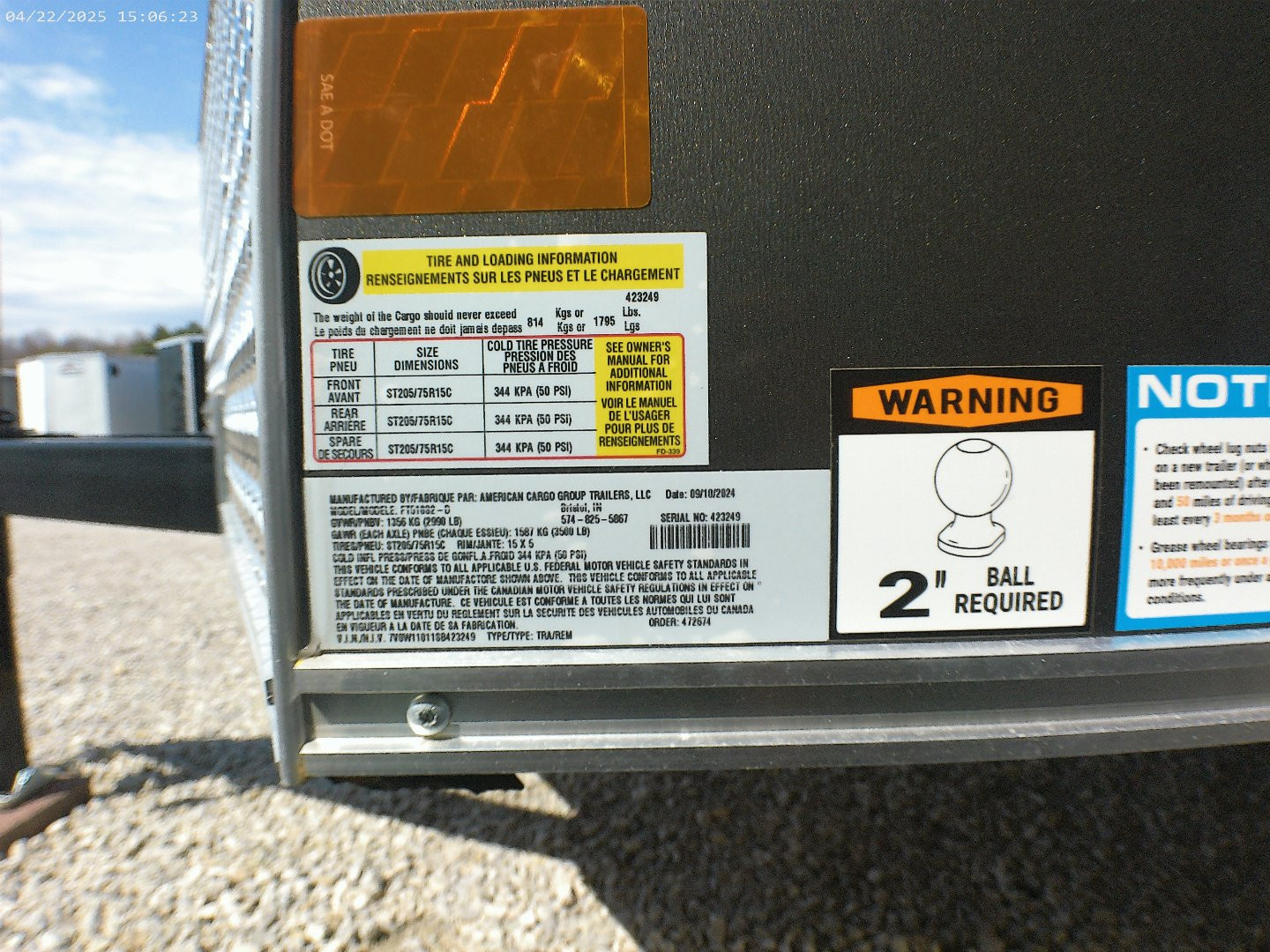 New 2025 5x10 Deluxe Cargo / Enclosed Trailer