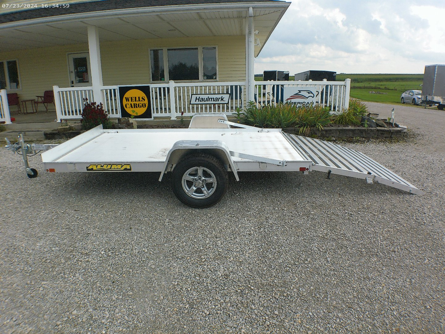 New 2025 Aluma 7210S-BT Utility Trailer