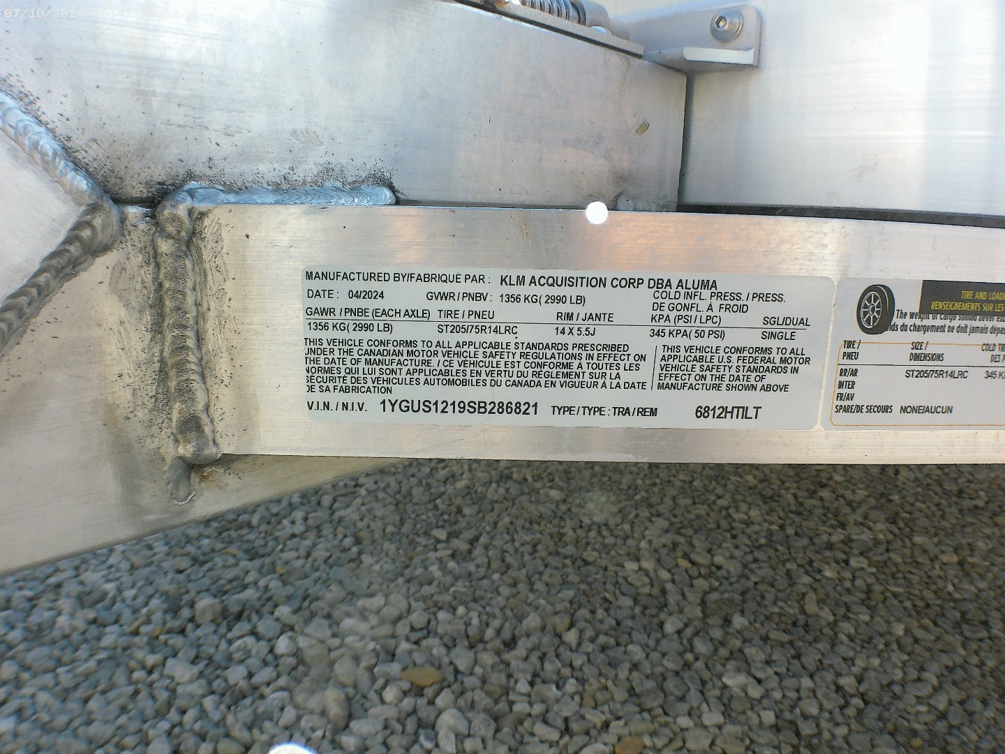 New 2025 Aluma 6812H-TILT Utility Trailer