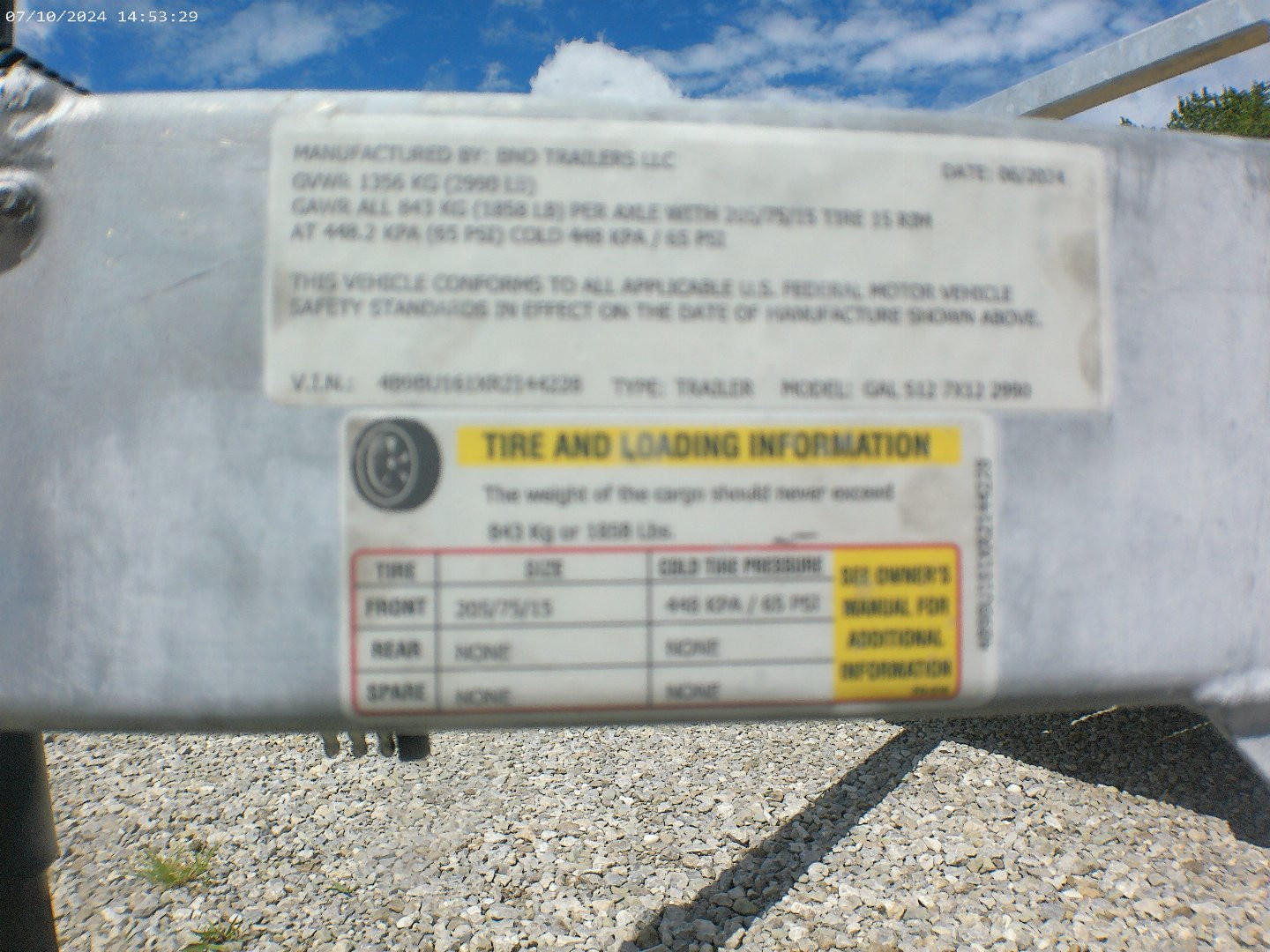 New 2024 7x12 Galvanized BND Trailers Utility Trailer